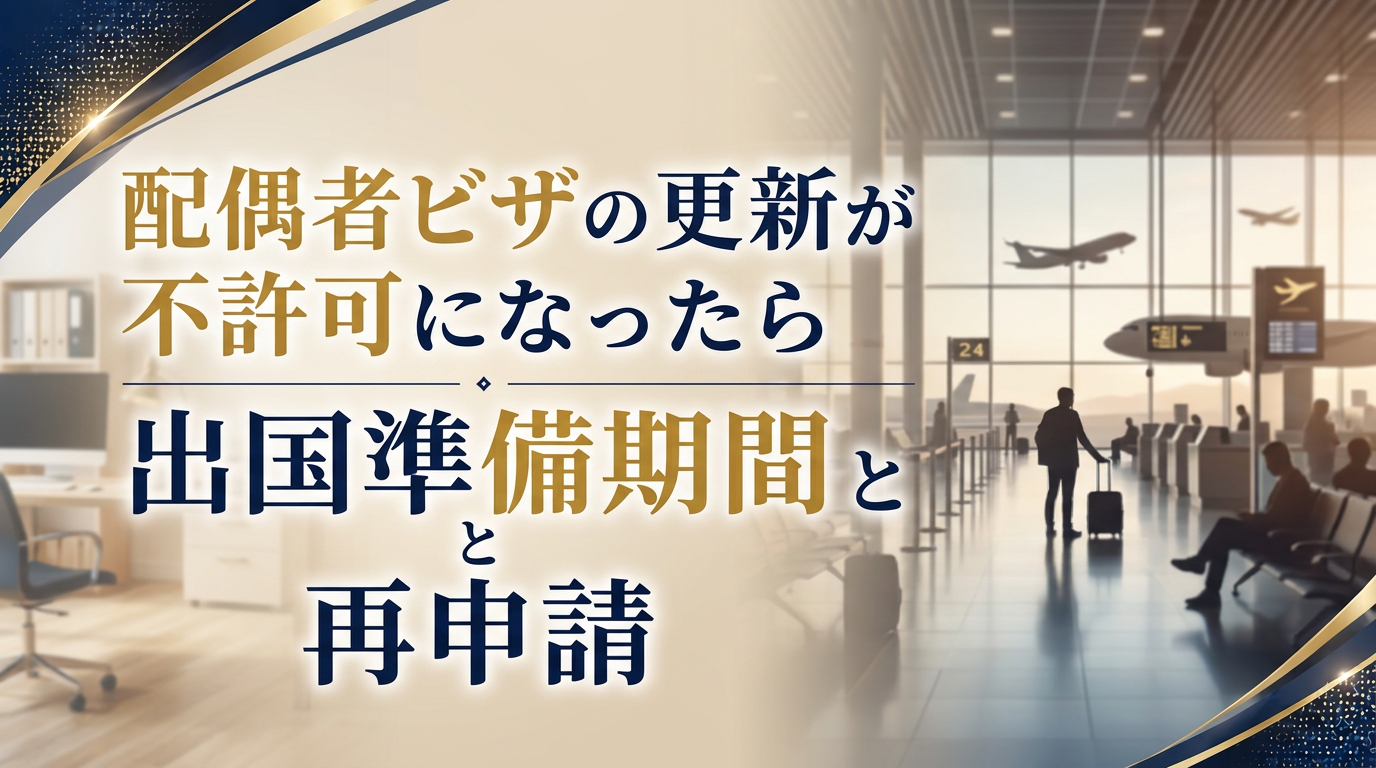 配偶者ビザの更新が不許可になったら｜出国準備期間と再申請サムネイル画像