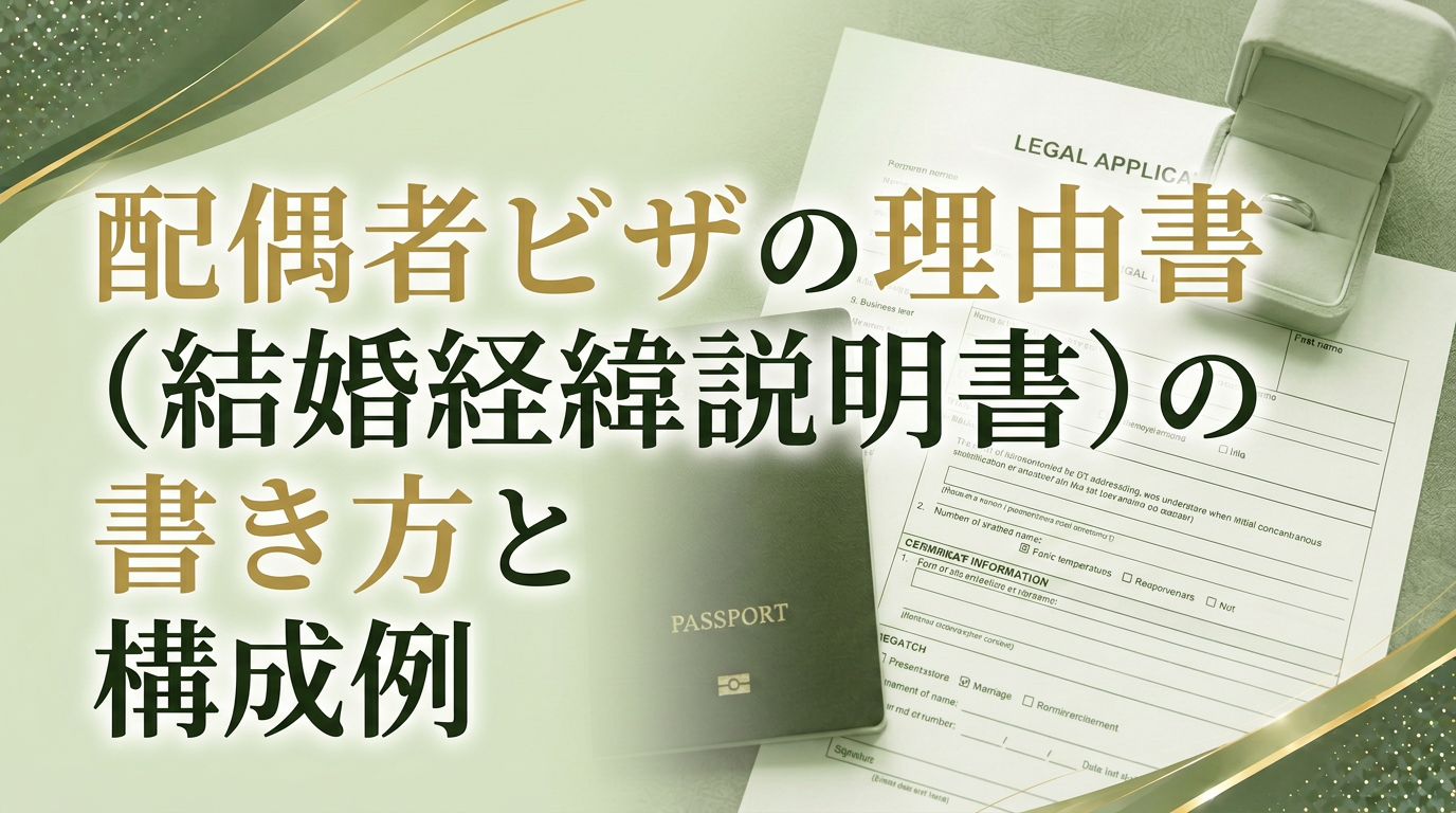 配偶者ビザの理由書（結婚経緯説明書）の書き方と構成例サムネイル画像