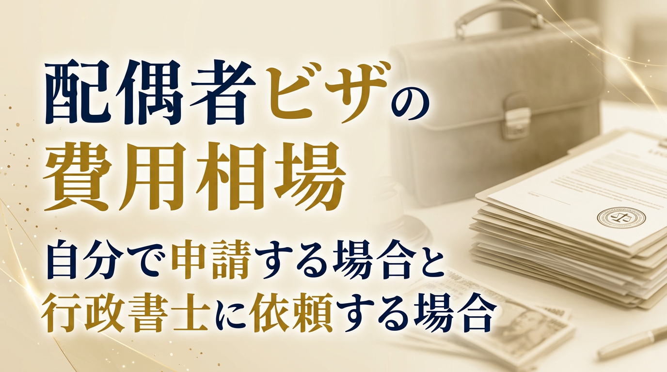 配偶者ビザの費用相場｜自分で申請する場合と行政書士に依頼する場合サムネイル画像